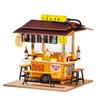 1/12 Scale Japanese DIY Miniature House with LED Lights, Wooden Food Scene Model, Dollhouse Accessories Kit (Glue Not Included/Teppanyaki) view 1