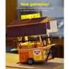 1/12 Scale Japanese DIY Miniature House with LED Lights, Wooden Food Scene Model, Dollhouse Accessories Kit (Glue Not Included/Teppanyaki) view 4