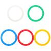 BESPORTBLE 5pcs Juggling Rings Set for Circus Performers, Lightweight Plastic Acrobatic Throwing Rings for Hand Skills Training, Carnival and Party Juggling Props in White, Red, Yellow, view 1