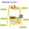 Outdoor Vendor Cart, Portable Metal Market Display Stand, Foldable Iron Stall Kiosk for Selling Snacks, Sweets, and Toys - Quick DIY Assembly view 4