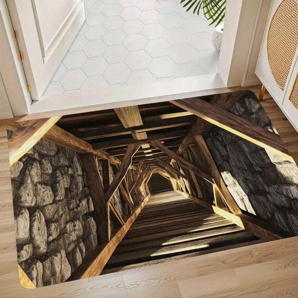 3D Optical Illusion Rug,Dog Gets Scared of 3D Carpet,2026 New Muti-Design Hole Rug,Funny Three-Dimensional Carpet to Prank with Secure Non-Slip,Easy Clean Doormat for Entrance