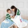 Erosebridal Ski Board Equipment Sherpa Blanket Snow Mountain Skiing Sports Fuzzy Plush Throw Ski Snowboard Fleece Blanket for Kids Boys Girls,Pine Tree Snowflakes Decor for Bed Couch Baby 30"x40" view 3