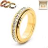 2026 New Sparkling Spinning Ring, Relieves Anxiety, Rotatable Fidget Ring, Symbolizes Vows & Luck(Gold,9) view 1
