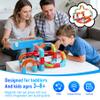 Hestiasko Magnetic Train Set for Kids, 3D Electric Train Set, STEM Educational Building Toy, DIY Learning Track with Vertical Climb & Upside Down Action, Gift for Toddlers Boys Girls Ages 3 4 5 6+ view 4