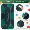 Kinlop Poker Mat Table Top with Storage Bag Portable Rubber Poker Table Cover Folding Texas for 5-10 Players Layout Blackjack Home Game Nights(Green,71" X 36") view 3