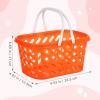 Toddmomy 2pcs Kids Grocery Basket Toy with Handle, Small Plastic Play Shopping Baskets for Pretend Play, Outdoor Or Indoor Use (Orange) view 3