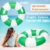 2 PCS Large 35 inch Inflatable Pool Floats for Swimming Pool Party Lake Beach Adults -Striped Floaties Pool Tubes Swim Rings Tubes Floaties for Beach Pool Party Decorations (Blue-Green) view 3