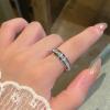 GOKKAS Sparkling Spinning Ring, Gold Anxiety Ring for Women, Relieves Anxiety, Symbolizes Vows & Luck, Waterproof & Fade-Resistant (silver,7) view 2