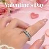 2026 New Sparkling Spinning Ring, Relieves Anxiety, Rotatable Fidget Ring, Symbolizes Vows & Luck, Waterproof & Fade-Resistant, Holiday, Valentine's Day Gifts for Her Him(3pcs,7) view 3
