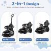 HONEY JOY Ride On Push Car for Toddlers, Licensed Toyota Ride On Sliding Car w/Handle & Handrails, Music & Lights, Under Seat Storage, No Batteries, Kids Ride On Toys for Boys and Girls (Black) view 3
