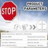 LED Solar Stop Sign, 32" Aluminum Traffic Sign with Engineer Grade Reflective Film, Blinking Street Warning Sign for Enhanced Visibility and Safety view 4