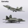 Eairsoky 1:100 Scale F-22 Raptor Metal Fighter Jet Model Military Die-cast Aircraft Models for Collection or Gift Interchangeable view 4