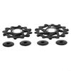 2pcs 12T+14T Ceramic Bearing Wheels for AXS, Lightweight Resin Rear Derailleur Pulley Set with Narrow Wide Design, Compatible with 9/10/11-Speed Chains(Black) view 1