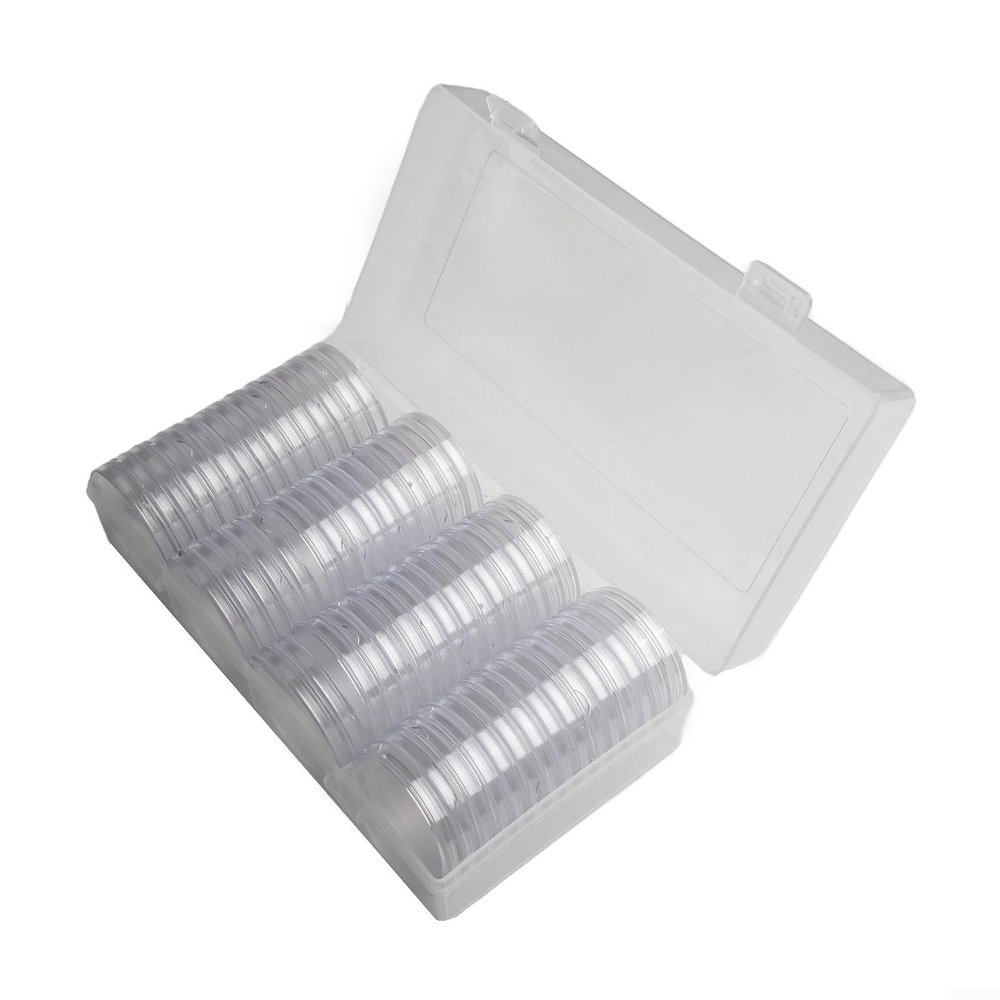 60 Pieces Coin Case Holder, 41 Mm Coin Holder, Professional Storage Case Box For Coin Collection, 7.68 * 3.94 * 1.97 Inch