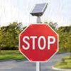 24" Solar Stop Sign - LED Flashing Traffic Sign, Aluminum Octagon Road Sign, Rust-Proof & IP65 Waterproof, Solar Powered Blinking Stop Sign for Safe Streets view 1