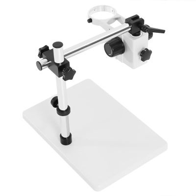 360 Rotating Stereo Microscope Boom Stand, Large Stereo Microscope Table Stand Single Arm 76mm Lab Focusing Holder for Microscopes