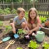 Kids Gardening Set, 9-in-1 Outdoor Toys with Tote Bag, Repotting Mat, Metal Tools (Trowel, Shovel, Fork, Rake), Watering Can & Gloves Toddler Garden Kit Gift for Boys Girls Age 3-7 view 2