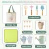 Kids Gardening Set, 9-in-1 Outdoor Toys with Tote Bag, Repotting Mat, Metal Tools (Trowel, Shovel, Fork, Rake), Watering Can & Gloves Toddler Garden Kit Gift for Boys Girls Age 3-7 view 3