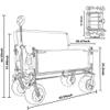 3-in-1 Folding Wagon with Bench Seat, 500lb Heavy Duty All-Terrain Cart, Collapsible Utility Wagon with Ice Pack for Camping, Beach, Groceries, Black view 2
