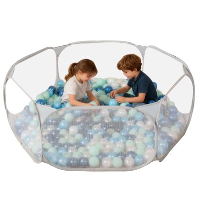 Heopeis 100PCS Ball Pit Balls with a 47in Pop Up Ball Pit