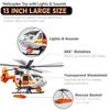 CSDCSD Rescue Helicopter Toy for Kids Ages 3+, 13 Inch Emergency Chopper with Lights, Sounds, Spinning Propeller, Winch Hook and Rescue Basket, Birthday Gift for Boys and Girls view 2