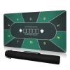 YOMEYOT Poker Table Top Mat 70"x35" Blackjack Poker Mat with Non Slip Rubber Backing and Carry Bag for Home Poker Card Game Night Up to 10 Players (Green) view 1