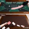 YOMEYOT Poker Table Top Mat 70"x35" Blackjack Poker Mat with Non Slip Rubber Backing and Carry Bag for Home Poker Card Game Night Up to 10 Players (Green) view 4