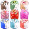 9 Pack Slime Kit, 6 Two-Color Butter & 3 Jelly Cube Crunchy Slime, Stress Relief, Soft Non-Sticky, for Kids Party Favors, School & Family Sensory Toy view 1