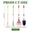 Gardening Tools, 4Pcs/Set Kids Gardening Tools Colorful Fun Carbon Steel Kids Set Include Rake, Claw and 2 Shovels, Safe DIY Toddler for view 2