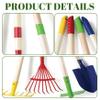Gardening Tools, 4Pcs/Set Kids Gardening Tools Colorful Fun Carbon Steel Kids Set Include Rake, Claw and 2 Shovels, Safe DIY Toddler for view 4
