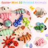 24 Pack Prefilled Easter Eggs with Toys Inside for Kids, Prefilled Easter Baskets with 3D Printed Animals, Easter Basket Essentials Filled Easter Eggs Hunt Stuffers Party Favors for Teens Boys Girls view 4
