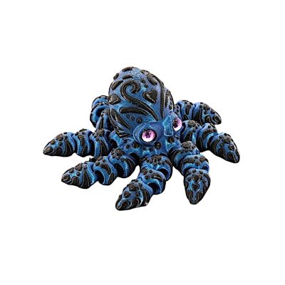 3 d Printed Animals 3-d Printed Toys Octopus with Simulated Eyes Articulated for Surprise Fantasy Gifts Aquarium Landscaping-Blue Black