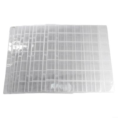 42-Pocket Coin Page, 10 Sheets Coin Holders For Collectors PVC Coin Collection Supplies 3 Hole Binder Page For Medallion Coin Stamp