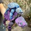 3D Printed Stuff 3D Prints Alligator Snapping Turtle Mouth Movable Articulated for Surprise Fantasy Gifts Aquarium Landscaping-Purple Crystal||33cm/13in view 3