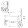 3-in-1 Folding Wagon Cart with Bench Seat, 500lb Heavy Duty Collapsible Utility Wagon with Ice Pack, All-Terrain Wheels for Camping, Beach, Garden, Black view 2