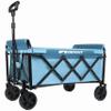 Collapsible Folding Wagon Cart with 360 LBS Capacity, All-Terrain Wheels for Camping Grocery Shopping Beach Garden Sports Portable Utility view 1