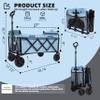Collapsible Folding Wagon Cart with 360 LBS Capacity, All-Terrain Wheels for Camping Grocery Shopping Beach Garden Sports Portable Utility view 2