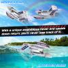 DEERC 3CH Amphibious RC Plane for Water, Land & Air, Remote Control Airplane Flying Boat Toys,2.4GHz 6-axis Gyro Stabilizer RTF Glider Aircraft Jet for Kids Adults Beginners Boys view 2