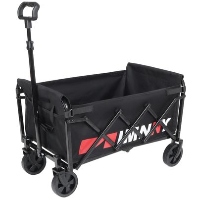 Collapsible Folding Wagon Cart with 220 LBS Capacity, All-Terrain Wheels for Camping Grocery Shopping Beach Garden Sports Portable Utility