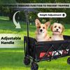 Collapsible Folding Wagon Cart with 220 LBS Capacity, All-Terrain Wheels for Camping Grocery Shopping Beach Garden Sports Portable Utility view 3