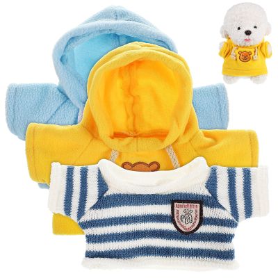 Kisangel 3pcs Tee Bear Clothes Mini Bear Sweater, 12-16 Inch Dolls Hoodie Plush Outfits for Stuffed Animal Clothes Party Photography Toy