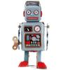 CNAFGBGG Tin Toy Robot Clockwork Wind Up Robot Funny Vintage Mechanical Toys with Key Blue view 1