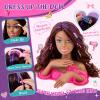 Toylink Doll Head for Hair Styling Kids Makeup Kit, 39Pcs Hair Salon Pretend Play Toys with Hairdryer Straightener Makeup Princess Accessories, Birthday Gifts for Girls 3 4 5 6 7 8 view 4