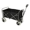 Heavy Duty Beach Wagon with Cooler Bag, 500lb Capacity All-Terrain Utility Cart with 9" Pneumatic Tires, Collapsible Folding Design with Plastic Liner, Black view 1