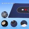YOMEYOT Poker Table Top Mat 70"x35" Blackjack Poker Mat with Non Slip Rubber Backing and Carry Bag for Home Poker Card Game Night Up to 10 Players (Blue) view 2