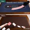 YOMEYOT Poker Table Top Mat 70"x35" Blackjack Poker Mat with Non Slip Rubber Backing and Carry Bag for Home Poker Card Game Night Up to 10 Players (Blue) view 4
