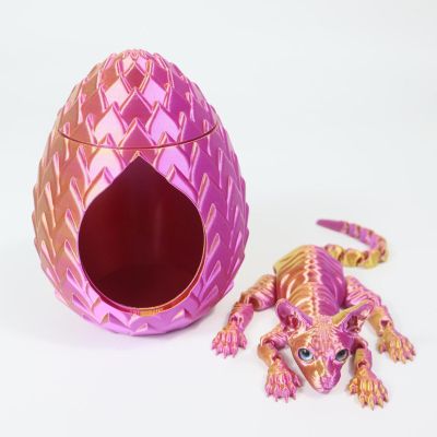 3D Toys Fidget Animals Sphynx Cat and Cat Bed Set Articulated for Home Office Executive Desk Decoration Surprise Fantasy Gifts-Purple Gold