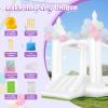 Inflatable Bounce House, Kids Bouncy House for 3-10 with Slide, Outdoor & Indoor, Toddler Bounce House with Blower - White Bounce House with Slide view 3