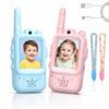 Video Walkie Talkies for Kids, 2 Pack Rechargeable Handheld Video Intercom, Outdoor Indoor Camping Hiking Toy for Boys and Girls Ages 3-12, Pink Blue view 1