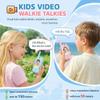Video Walkie Talkies for Kids, 2 Pack Rechargeable Handheld Video Intercom, Outdoor Indoor Camping Hiking Toy for Boys and Girls Ages 3-12, Pink Blue view 3